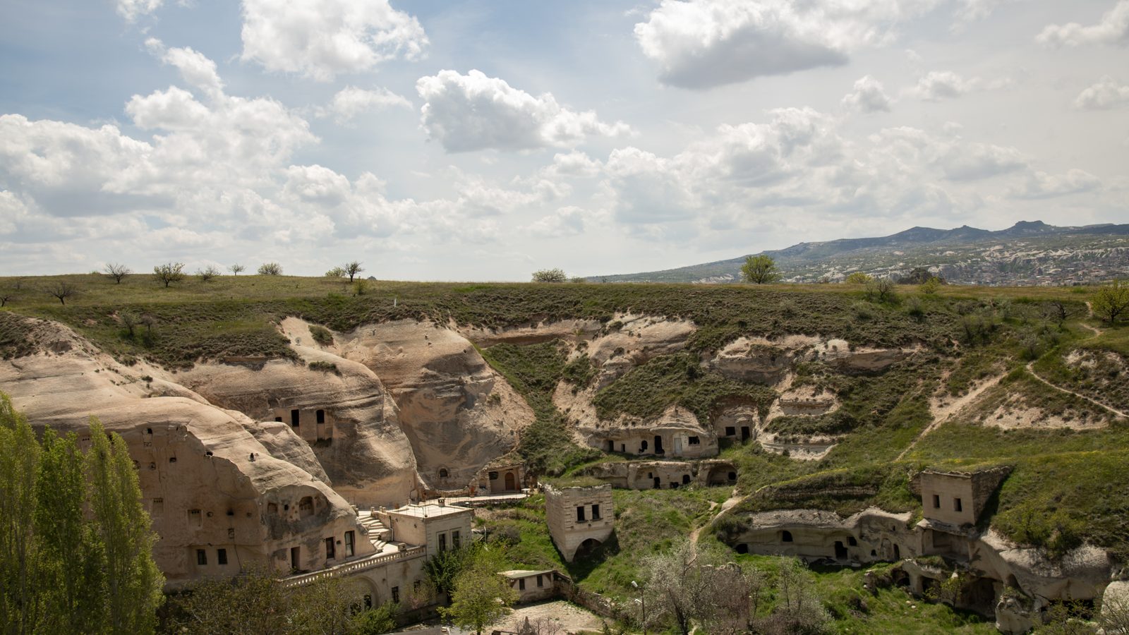 The Göreme valley, its soft rock honeycombed with cave dwellings